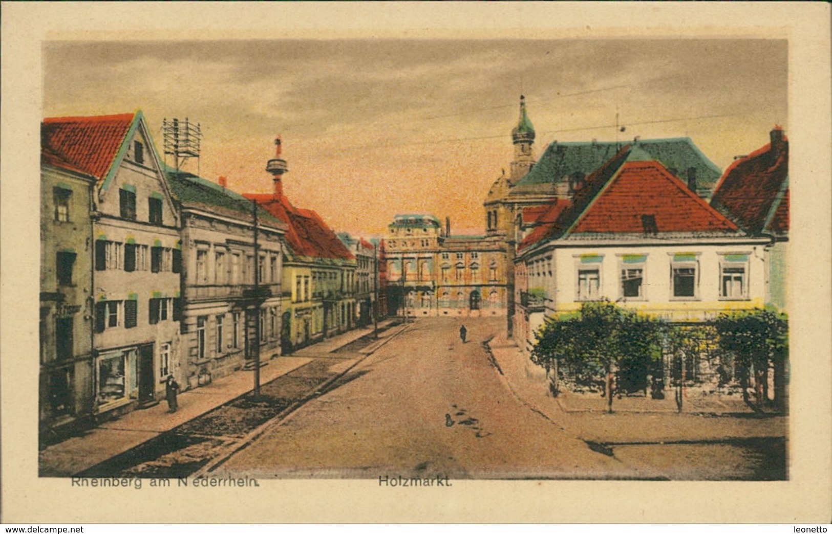 AK Rheinberg Niederrhein, Holzmarkt, Um 1918 (3839) - Andere & Zonder Classificatie