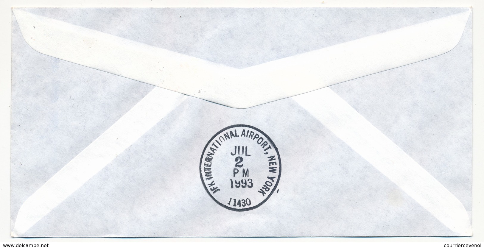 Enveloppe Commémorative -  Paris => New York - 2/7/1993 - Air France - Premiers Vols