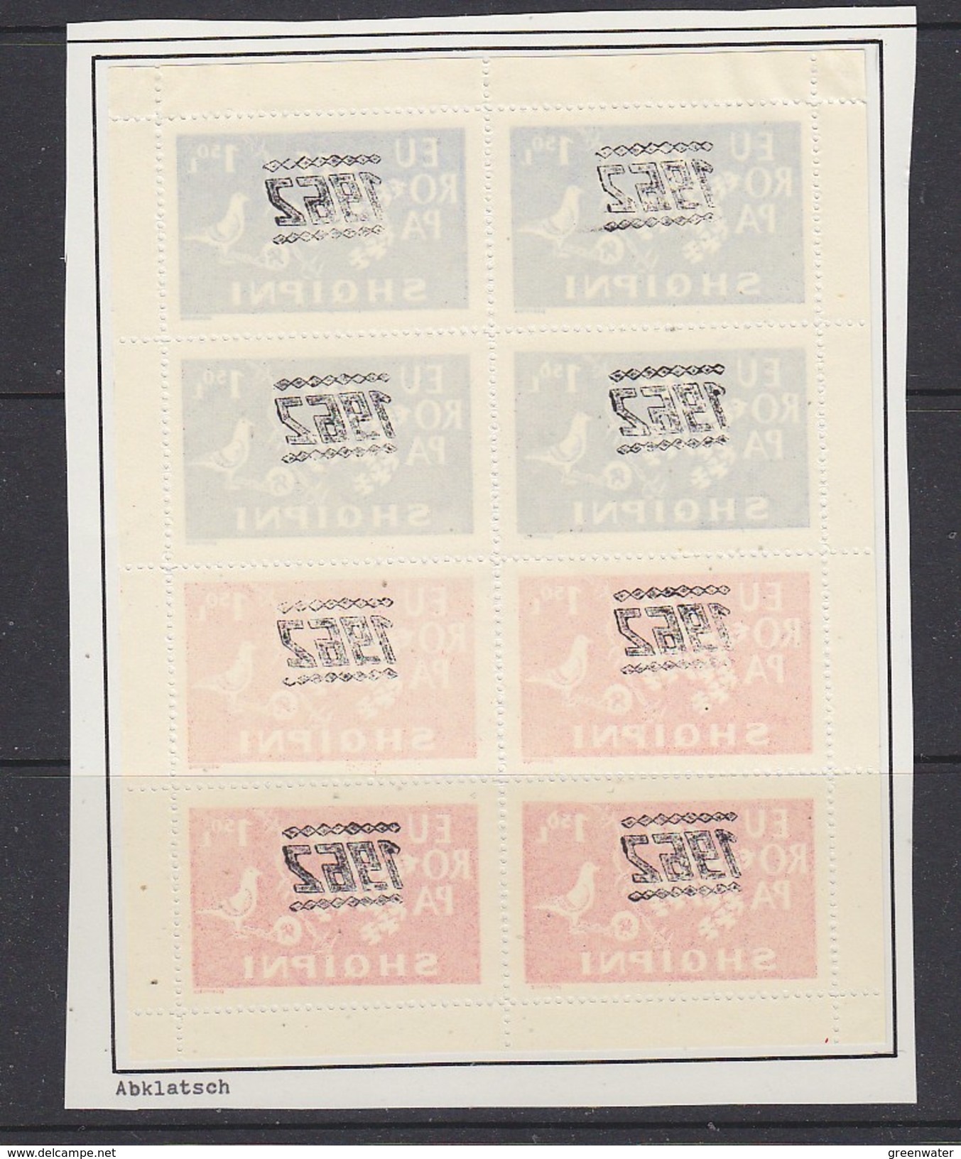 Europa Cept 1962 Abklatsch Shtlt Perforated Unused (partly Sticked On Album Pages) (ALB201) - 1962