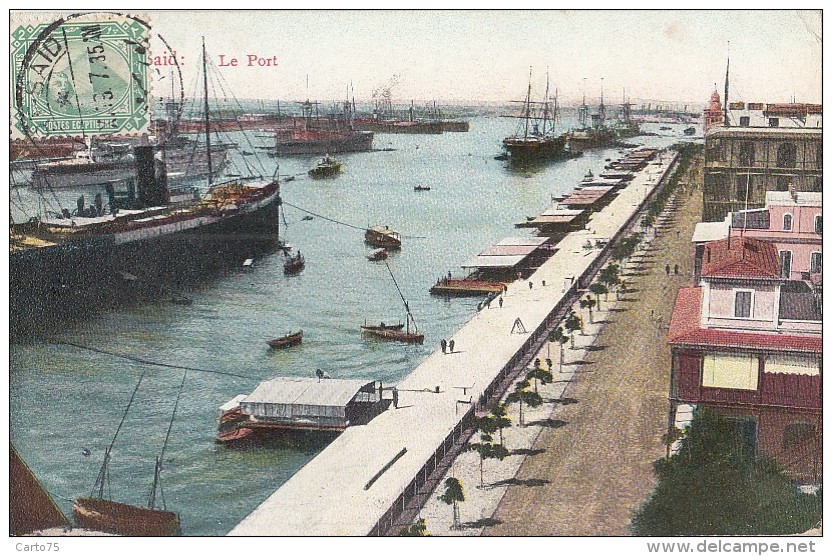 Afrique - Egypte - Port-Saïd - Bâteaux - Editeur Lichtenstern Et Harari - Port Said