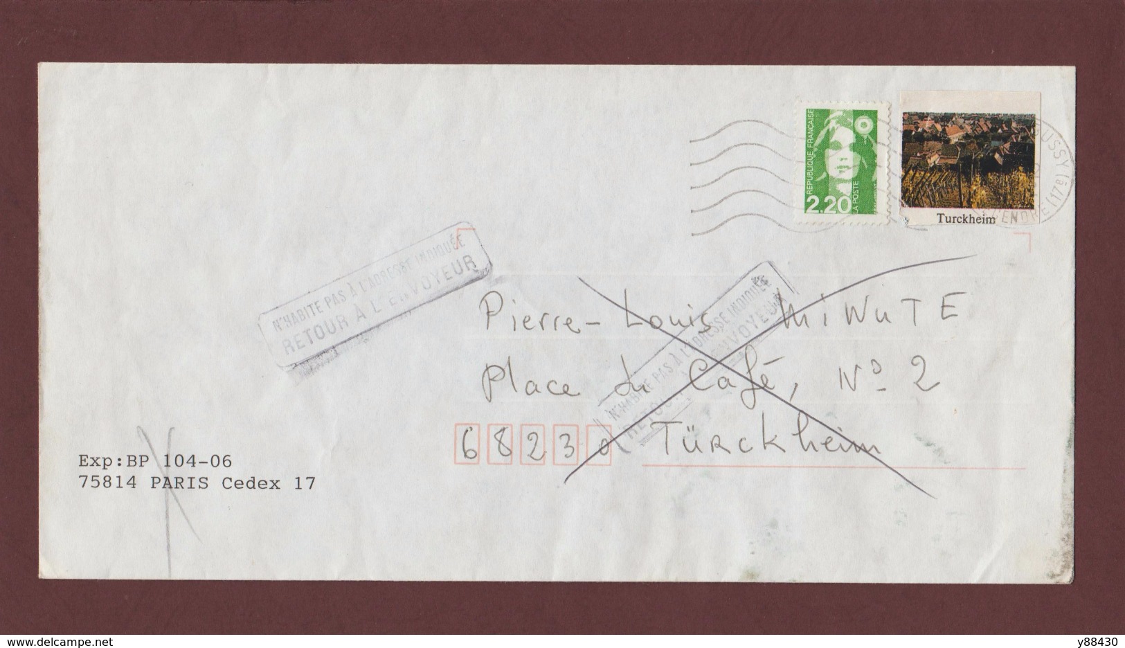 2714 De 1991 - Adresse Fantaisiste - M. MINUTE à TÜRCKHEIM. 68 - Cachet Retour De Türckheim - Voir 2 Scannes - Used Stamps