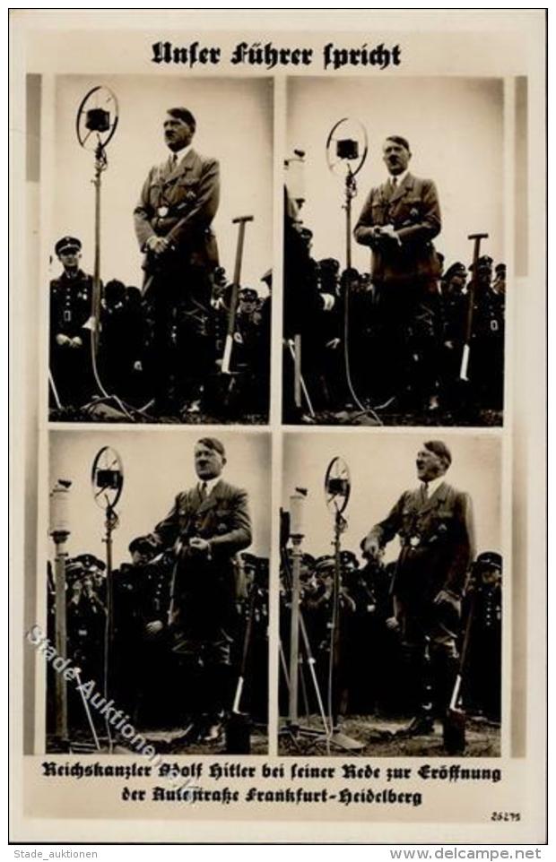 Hitler Rede Zur Er&ouml;ffnung Der Autostra&szlig;e Frankfurt Heidelberg WK II Foto AK I-II - Ohne Zuordnung