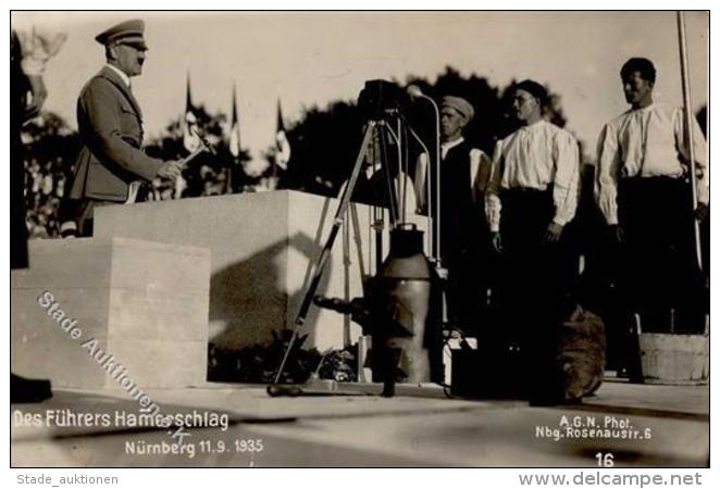 Hitler N&uuml;rnberg Reichsparteitag 1935 Foto AK I-II (Marke Entfernt) - Ohne Zuordnung