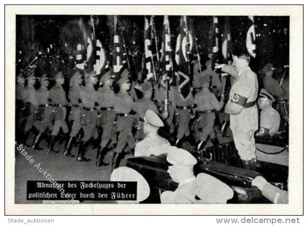 Hitler N&uuml;rnberg (8500) Reichsparteitag 1938 Abnahme Des Fackelzugs Foto AK I-II - Ohne Zuordnung