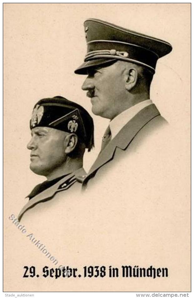 Hitler Mussolini WK II Sonderstempel I-II - Ohne Zuordnung