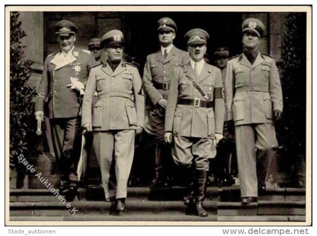 Hitler Mussolini G&ouml;ring He&szlig; Und Ciano Foto-Karte I-II - Ohne Zuordnung