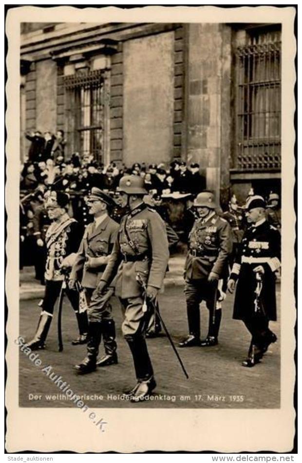 Hitler G&ouml;ring, Von Macken, Raeder Heldengedenktag WK II PH 622 Foto AK I-II - Ohne Zuordnung