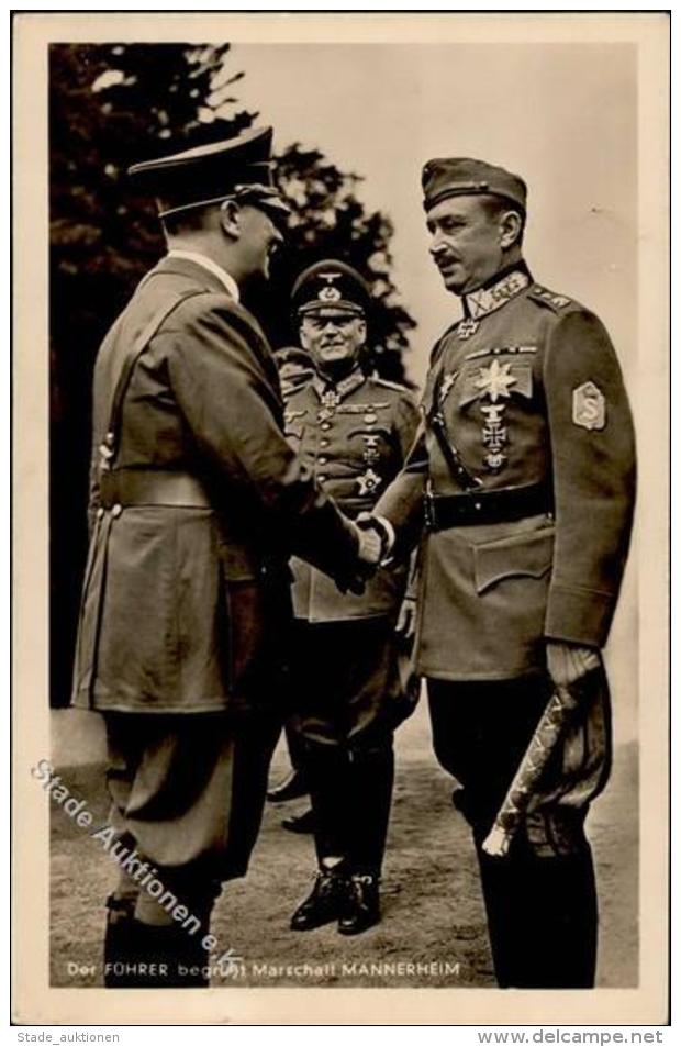 Hitler Begr&uuml;&szlig;t Marschall Mannerheim PH 1582 Foto AK I-II - Ohne Zuordnung