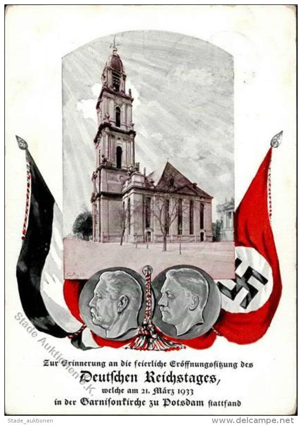 Propaganda WK II Erinnerung An Die Feierliche Er&ouml;ffnung Des Deutschen Reichstages Hitler U. Hindenburg WK II K&uuml - Non Classificati