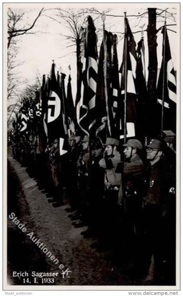 Propaganda WK II Erich Sagasser Todestag 14.1.1933 WK II Foto AK I-II (keine Ak-Einteilung) - Ohne Zuordnung