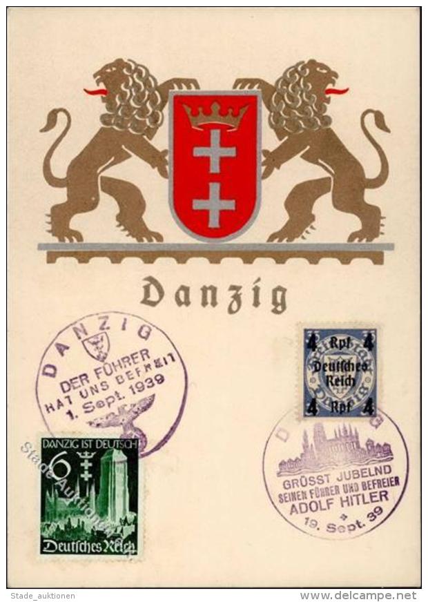 NS-GEDENKBLATT WK II - DANZIG S-o 1939 I - Ohne Zuordnung
