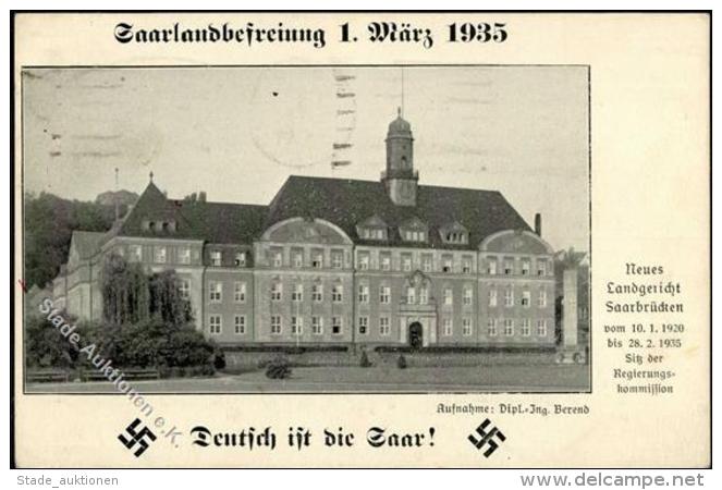 SAARBEFREIUNG 1935 WK II - SAARBR&Uuml;CKEN - Deutsch Die Saar - S-o I-II - Ohne Zuordnung