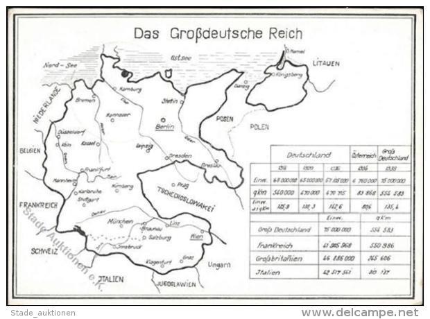 NS-LANDKARTE WK II - Das GROSSDEUTSCHE REICH I - Ohne Zuordnung