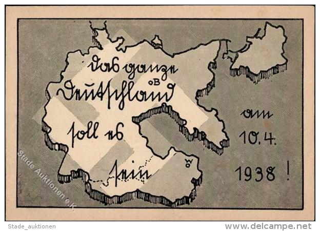 NS-LANDKARTE WK II - Das Ganze Deutschland Soll Es Sein 10.4.1938 I - Ohne Zuordnung