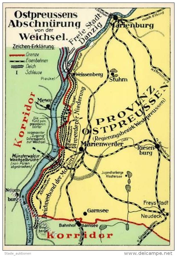LANDKARTE - OSTPREUSSENS ABschn&uuml;rung Von Der Weichsel I - Non Classificati