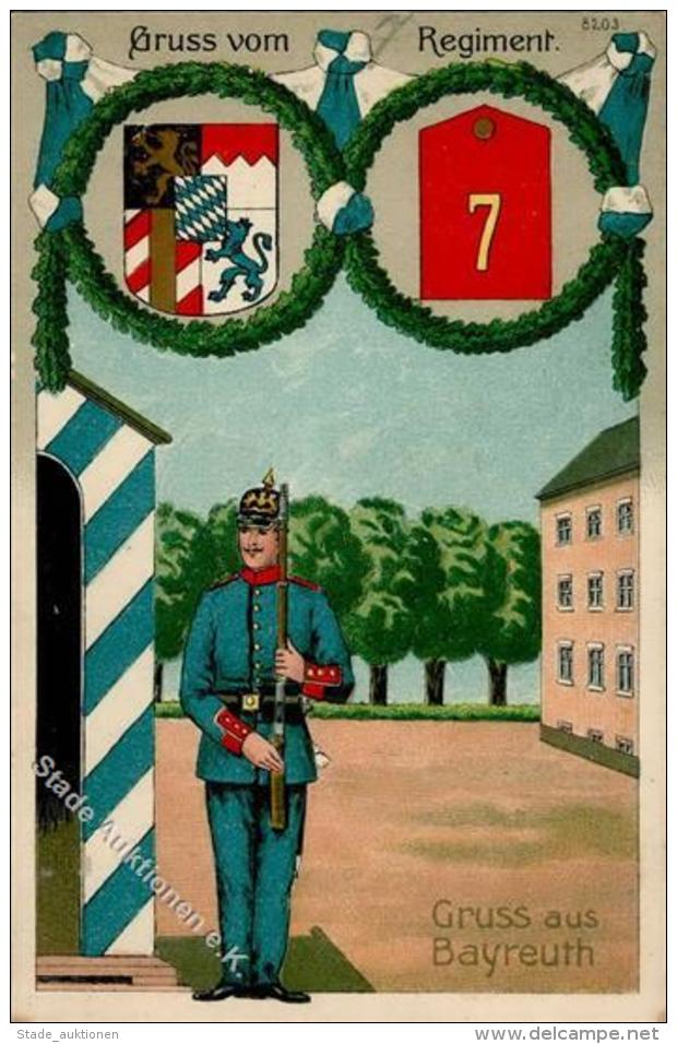 Regiment Bayreuth (8580) Nr. 7  1914 I-II - Regimente