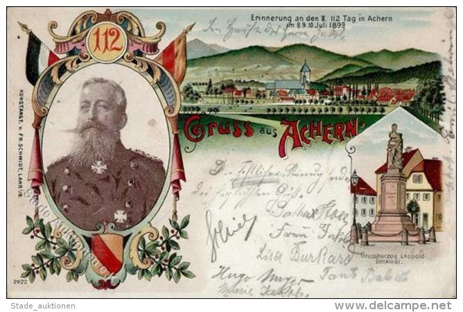 Regiment Achern (7590) Nr. 112  1899 I-II (fleckig) - Regimente