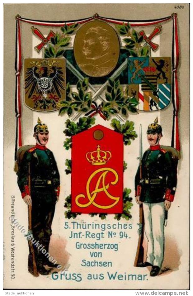 Regiment 5. Th&uuml;ringsches Inf. Regt. Nr. 94 Grossherzog Von Sachsen 1911 I-II - Regimente