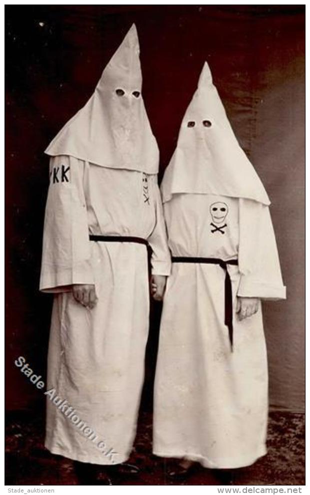 Politik Klu Klux Klan Kost&uuml;m Foto-Karte I-II - Sonstige & Ohne Zuordnung