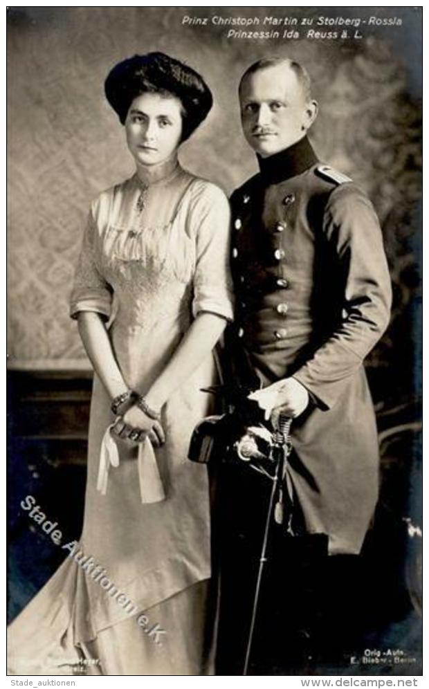 Adel Prinz Christoph Zu Stolberg Rossia U. Prinzessin Ida Reuss Foto-Karte I-II - Ohne Zuordnung