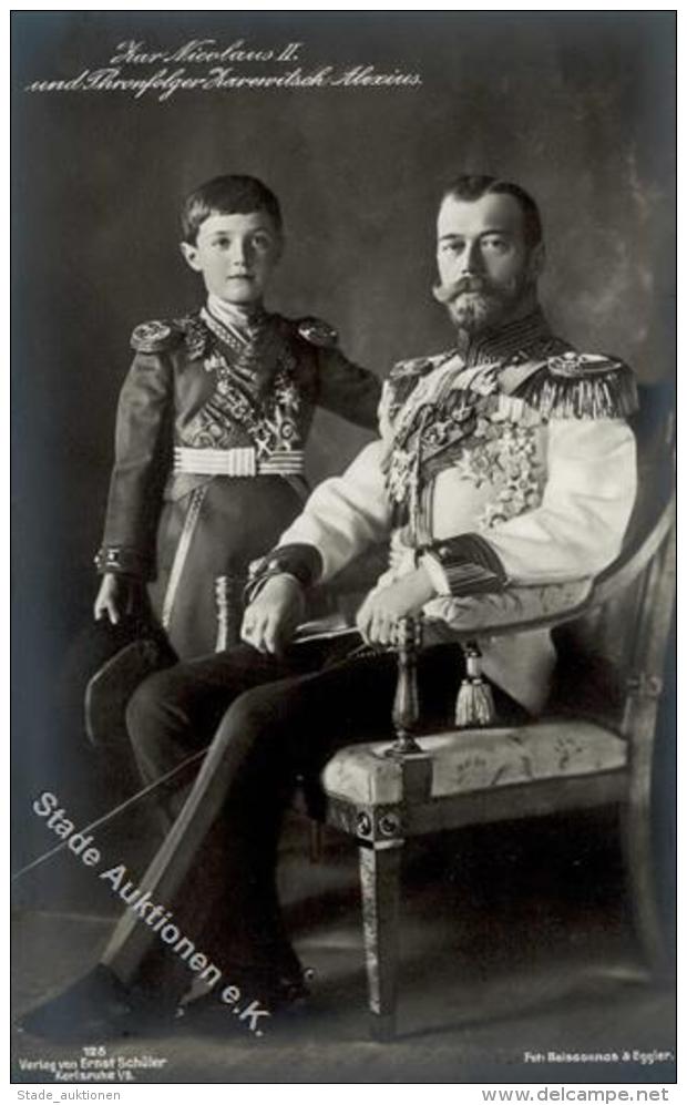 Adel Russland Zar Nikolas II Zarewitsch Alexius Foto AK I-II - Ohne Zuordnung