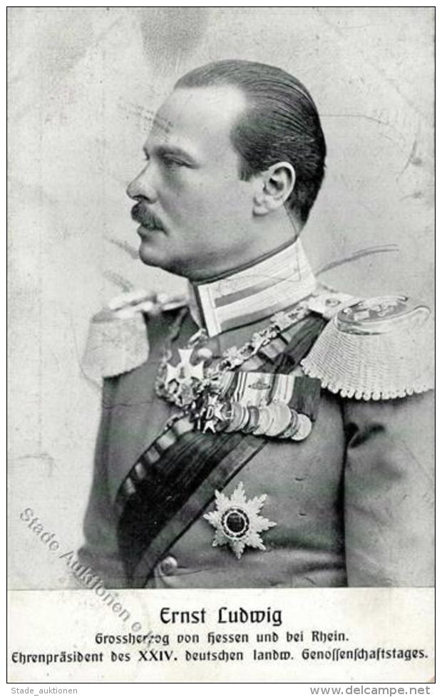 Adel Hessen Ernst Ludwig Grossherzog 1908 I-II (fleckig) - Ohne Zuordnung