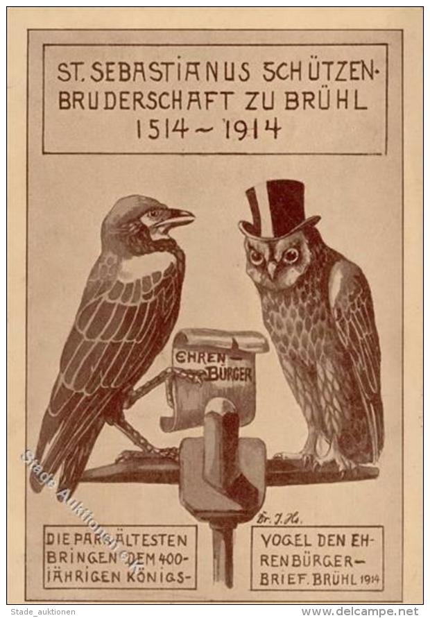 Eule Br&uuml;hl (5040) St. Sebastianus Sch&uuml;tzen Bruderschaft 1914 I-II - Ohne Zuordnung