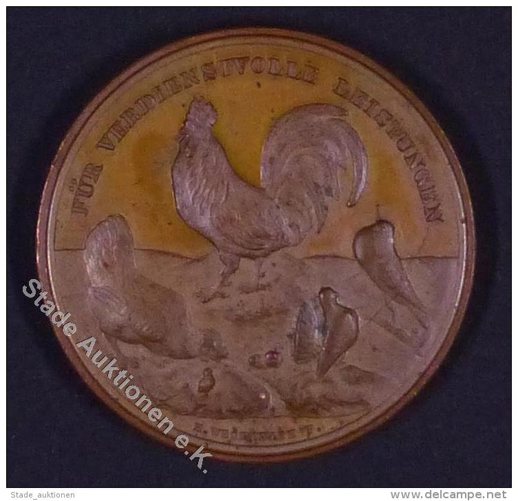 Gefl&uuml;gel Heidelberg (6900) 1 Medaille Gefl&uuml;gelzuchtverein F&uuml;r Verdienstvolle Leistungen 1881 I-II - Non Classificati