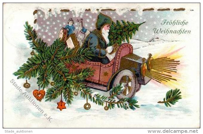 Weihnachtsmann Auto Spielzeug  Pr&auml;gedruck 1909 I-II Pere Noel Jouet - Ohne Zuordnung