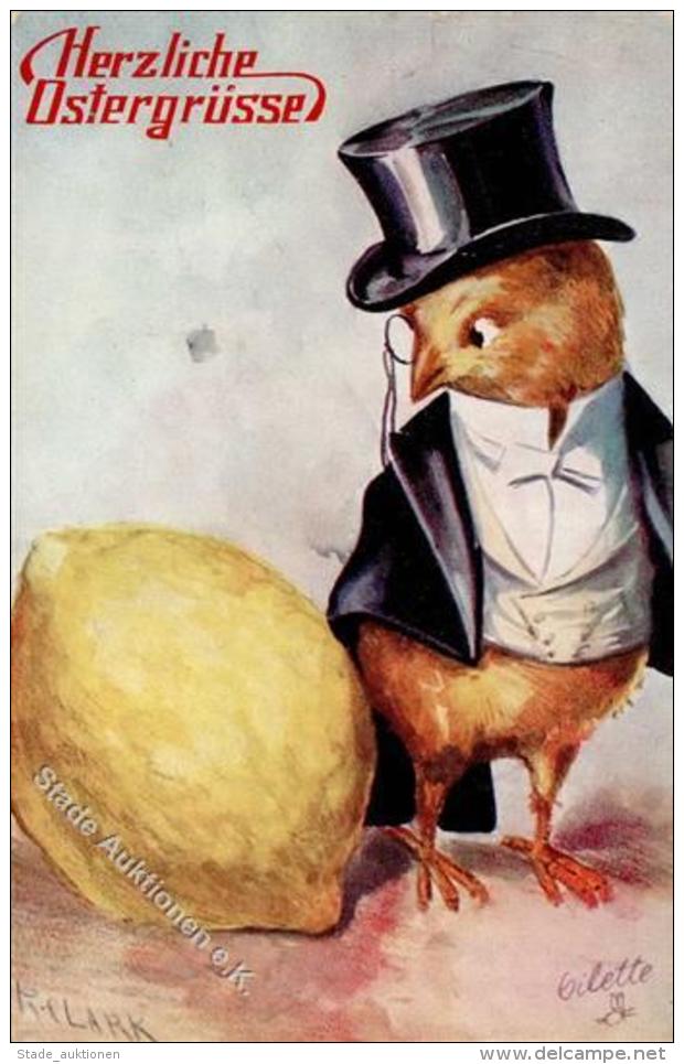 Ostern Clark, R. K&uuml;ken Personifiziert 1909 K&uuml;nstler-Karte I-II Paques - Ostern