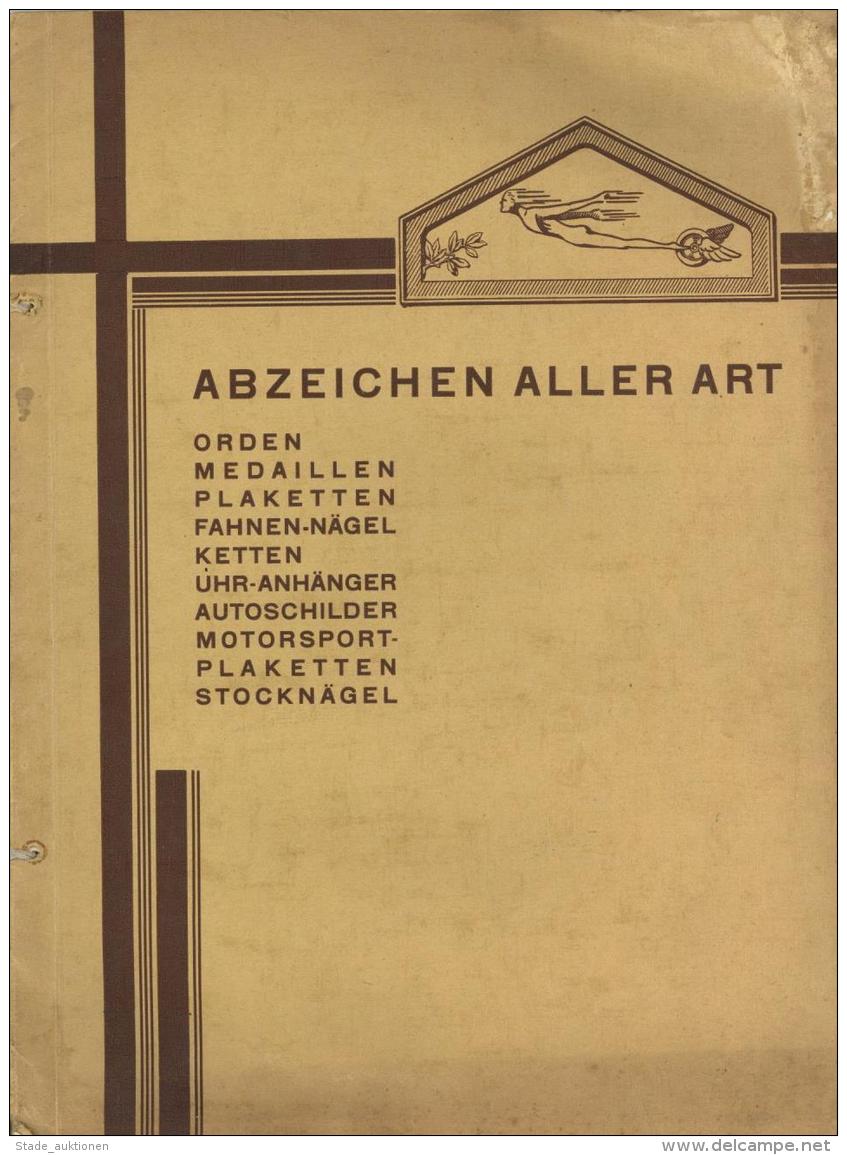 Buch Katalog Abzeichen Aller Art Orden Medaillen Plaketten Usw. 1929 II (altersbedingete Gebrauchsspuren) R! - Ohne Zuordnung