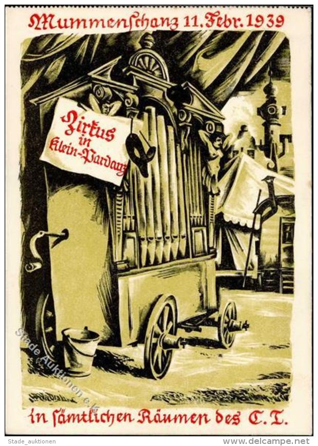 Drehorgel Zirkus In Klein Pardanz K&uuml;nstlerkarte I-II Orgue De Barbarie - Ohne Zuordnung