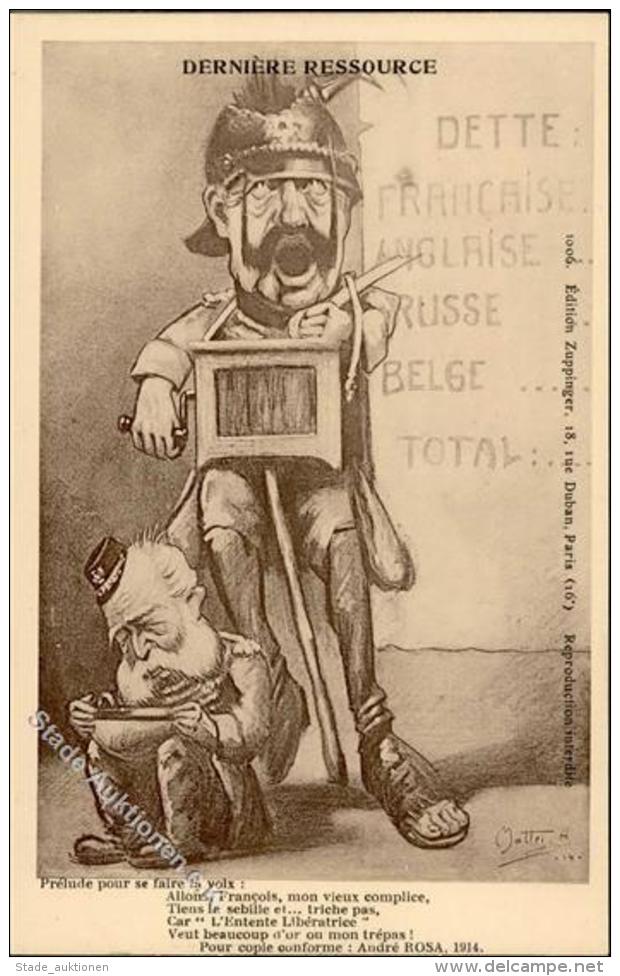 Drehorgel Kaiser Wilhelm Franz Joseph Karikatur Sign. Mattes K&uuml;nstlerkarte I-II Orgue De Barbarie - Ohne Zuordnung