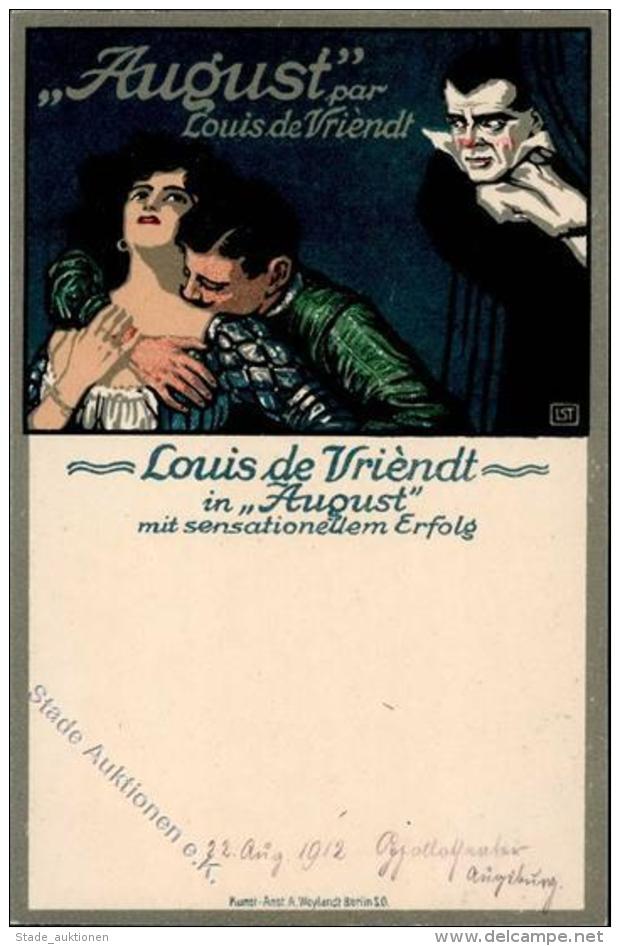 Theaterschauspieler Vriendt, Louis De  K&uuml;nstlerkarte I-II - Schauspieler