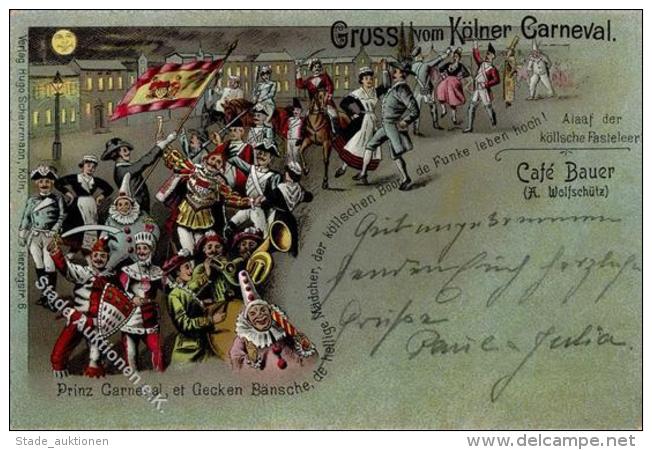 Karneval K&ouml;lner Karneval Umzug Lithographie 1898 - Ohne Zuordnung