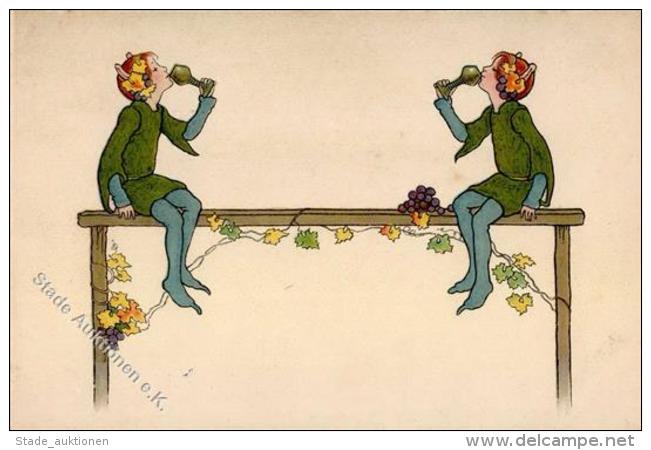 Wein Jugendstil  K&uuml;nstlerkarte I-II Art Nouveau Vigne - Ohne Zuordnung
