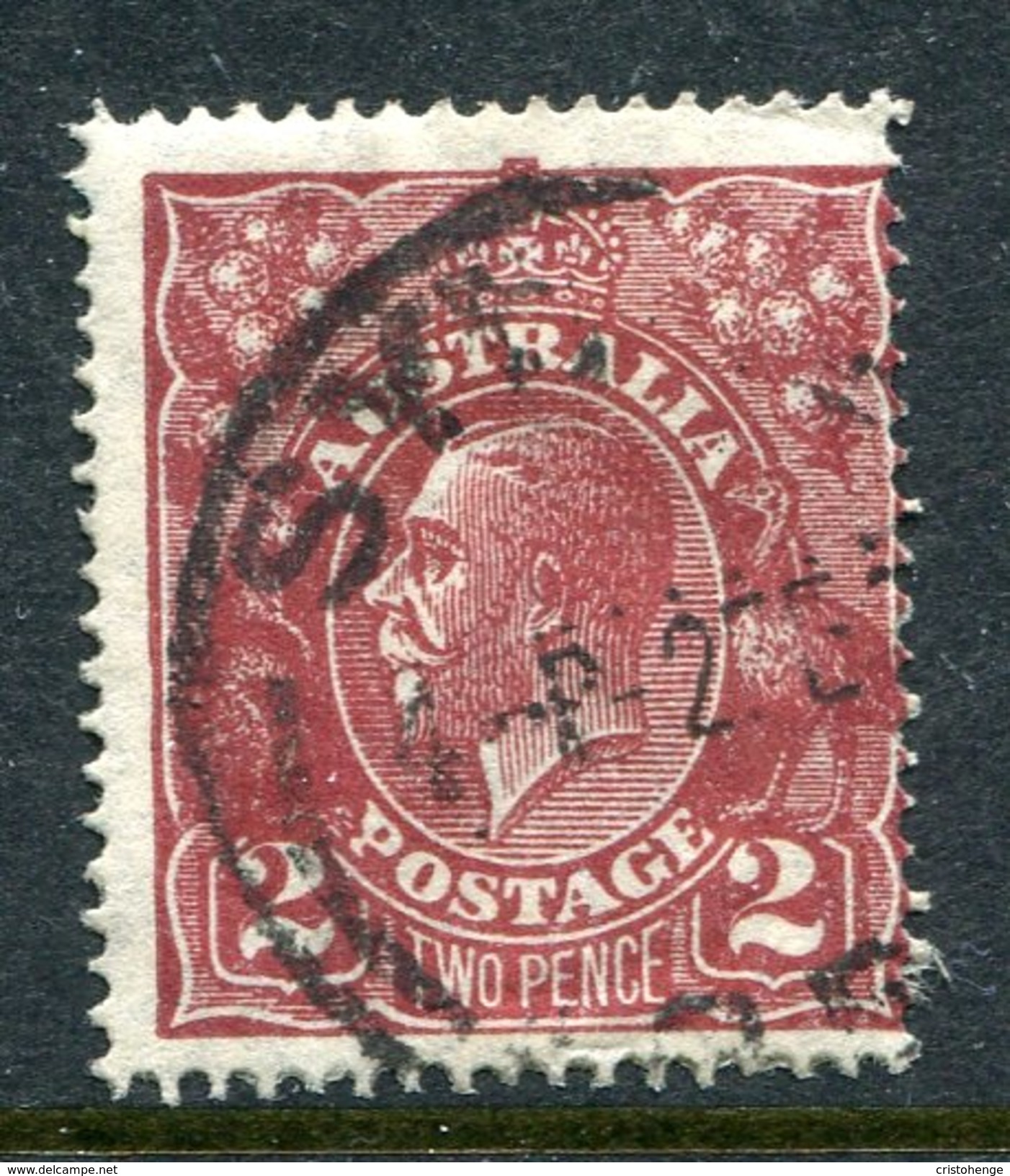 Australia 1926-30 KGV Heads (Wmk. Mult. Crown A) - P.14 - 2d Red-brown Used (SG 89) - Oblitérés