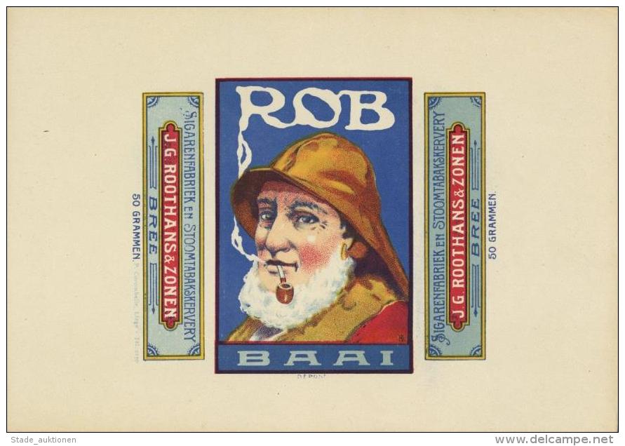 Tabak / Rauchen Zigarrenkisten Etiketten Ca.22 X 15,5 Cm Rob Baai J. G. Roothans &amp; Zonen Kunstdruck I-II - Ohne Zuordnung