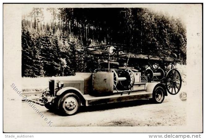 FEUERWEHR - Feuerwehrauto - Autospritze Mit Eingebauter Feuerl&ouml;schpumpe D. Fa. Flader, J&ouml;hstadt I - Feuerwehr