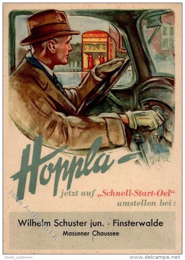 Werbung Auto Shell Auto Oel Werbe AK I-II Publicite - Non Classés