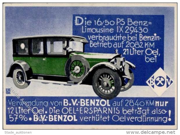 B.V.-BENZOL - BENZ-LIMOUSINE K&uuml;nstlerkarte Sign. Erbe I-II - Ohne Zuordnung