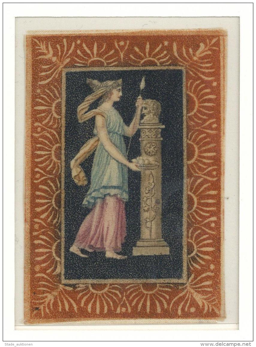 Freundschaftsbild Biedermeier Ca. 1820 Seide Passepartout Bild Ca. 6,7 X 9,7 Cm I-II Soie - Ohne Zuordnung