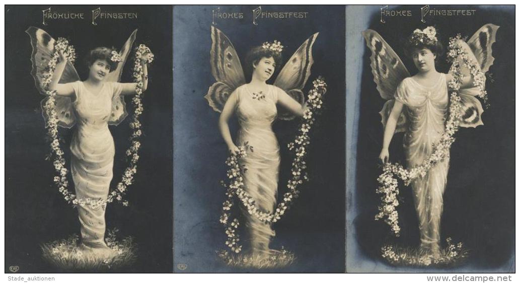 Frauen Schmetterling 6'er Set Foto-Karten I-II Femmes - Ohne Zuordnung