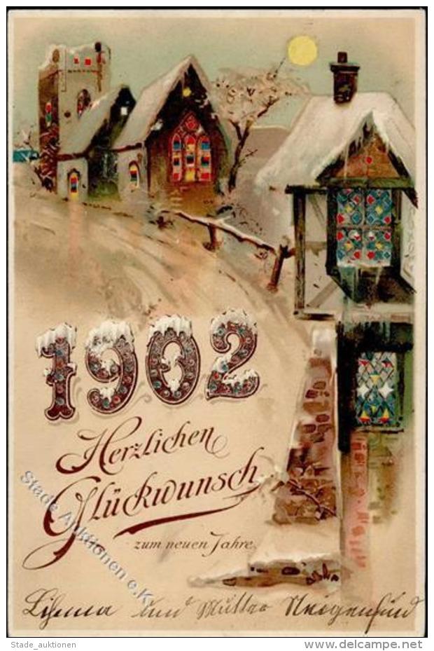 HGL Neujahr 1902 K&uuml;nstlerkarte 1901 I-II Bonne Annee - Non Classés