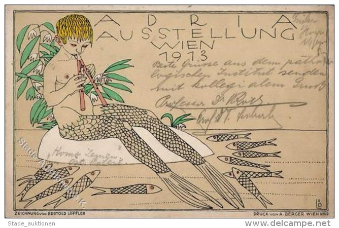 Kunstgeschichte WIEN - ADRIA-AUSSTELLUNG 1913 Nr. A 24 Sign. Bertolf L&Ouml;FFLER, Eckbug - Ohne Zuordnung