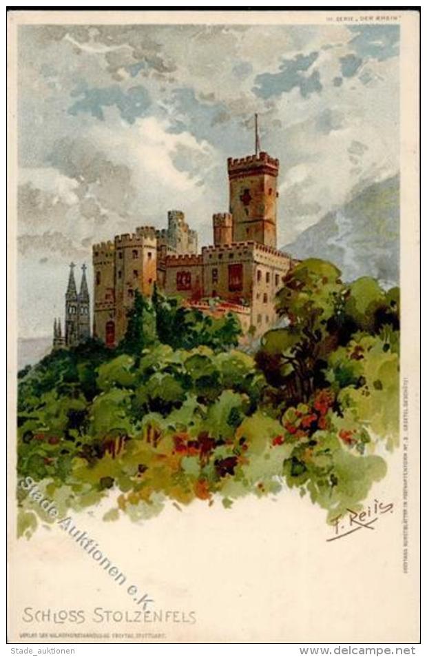 Reiss Fritz Schloss Stolzenfels K&uuml;nstlerkarte 1899 I-II - Ohne Zuordnung