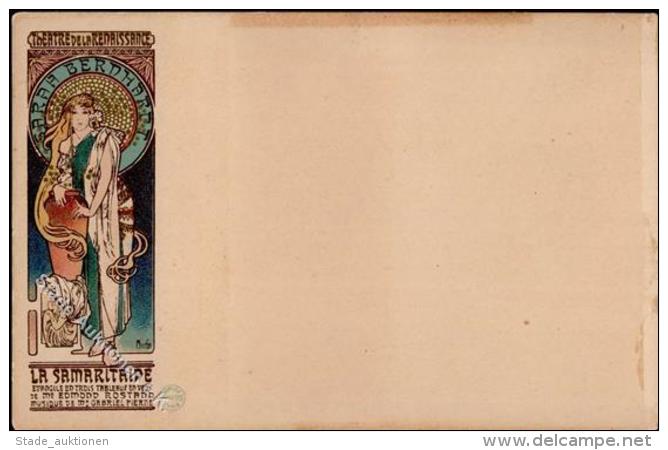Mucha, Alfons Sarah Bernhardt Jugendstil II (fleckig, Rs Absch&uuml;rfung) Art Nouveau - Non Classés