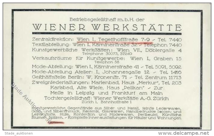 Wiener Werkst&auml;tte Betriebsgesellschaft, Ohne Ansichtskarten-Einteilung I-II/II - Non Classés