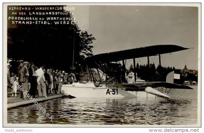 P&ouml;rtschach (9062) &Ouml;sterreich Verkehrswasserflugzeug Landungsstelle Foto AK I-II - Ohne Zuordnung