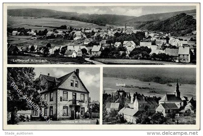 Allenbach (6581) Gasthaus Pension W. Ehrhard Tankstelle Schloss I-II (Ecken Leicht Abgesto&szlig;en) - Non Classificati